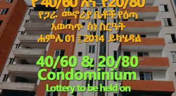 40/60 and 20/80 Condominium Lottery Ceremony to be held on July 08, 2022