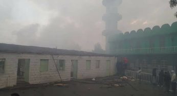 Grand Anwar Mosque Addis Ababa Fire Accident Burns Near-by Shops