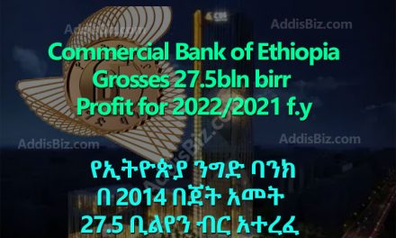 Commercial Bank of Ethiopia (CBE) Earns 27.5bln birr Gross Profit for 2022/2021 f.y