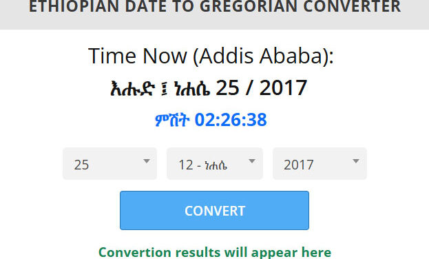 Ethiopian Date Converter: Convert Ethiopian to Gregorian Calendar & Check Time Now in Addis Ababa