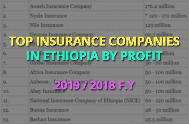 Best Private Insurance Companies in Ethiopia for 2019 / 2018 f.y
