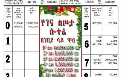 Liyu Edel Lottery for November 17, 2021 (ህዳር 08 ፤ 2014) Winning Numbers