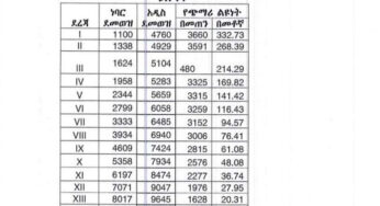 Ethiopian Government Employees (Civil Servants) Salary Increment and Scale