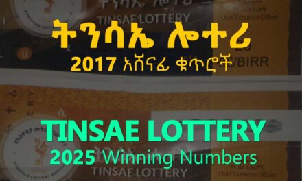 Tinsae Lottery (ትንሣኤ ሎተሪ) Miazia 2017 (Apr 19, 2025) Results & Winning Numbers