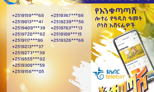 Enkutatash Lottery 2017/2018 Bonus Winners List (Sheep, Hen, Egg)